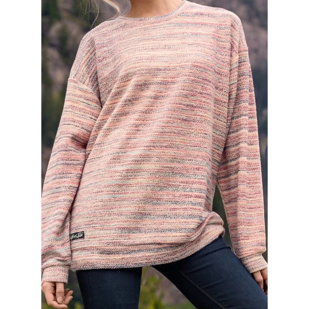 Southern Marsh Marled Crewneck‎ Pullover Sweater Multicolor Size Medium